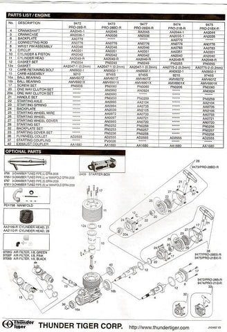 Thunder Tiger Pro-21B Carburetor Assembly 9229